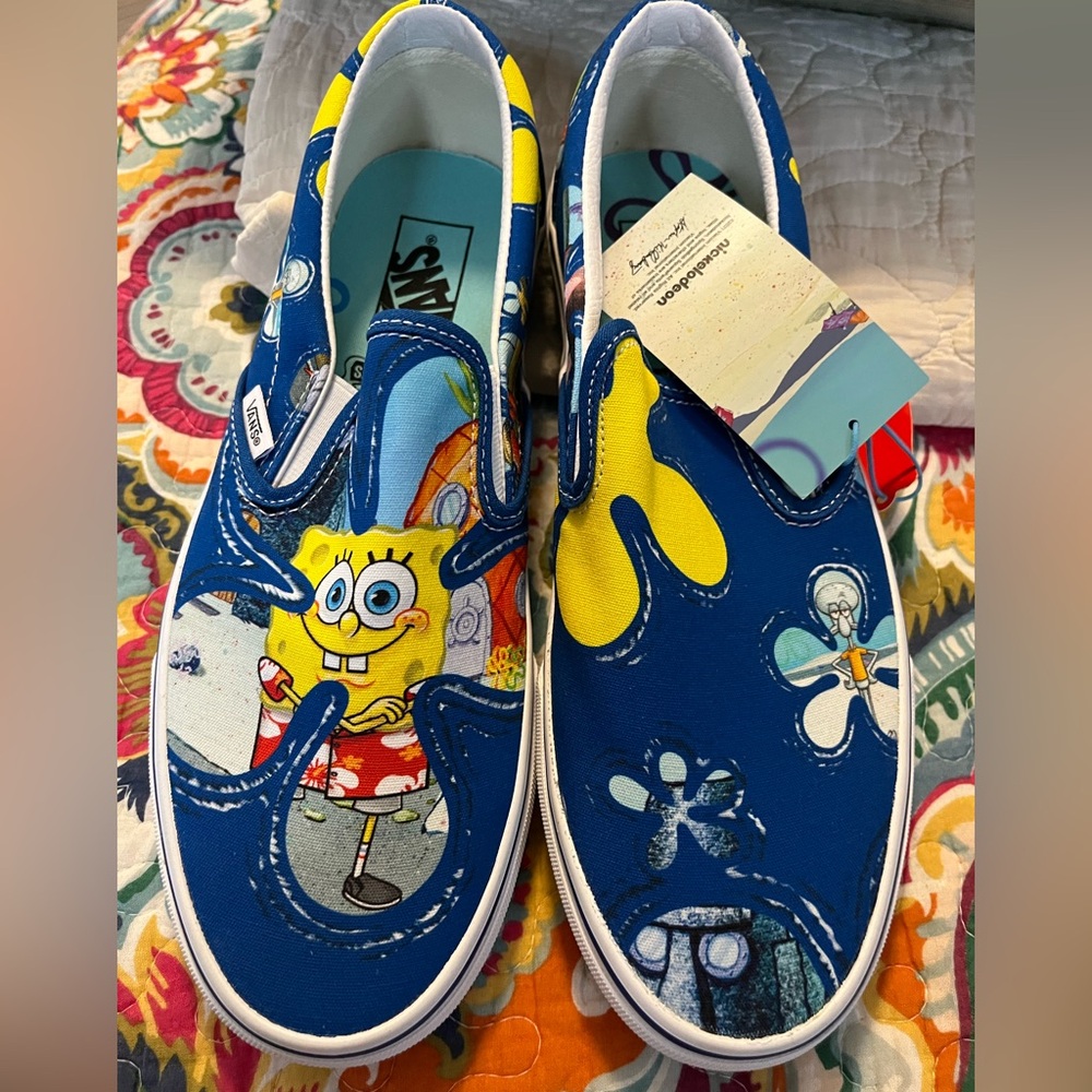 SpongeBob Men’s/Womens Slip-On Vans Off the Wall